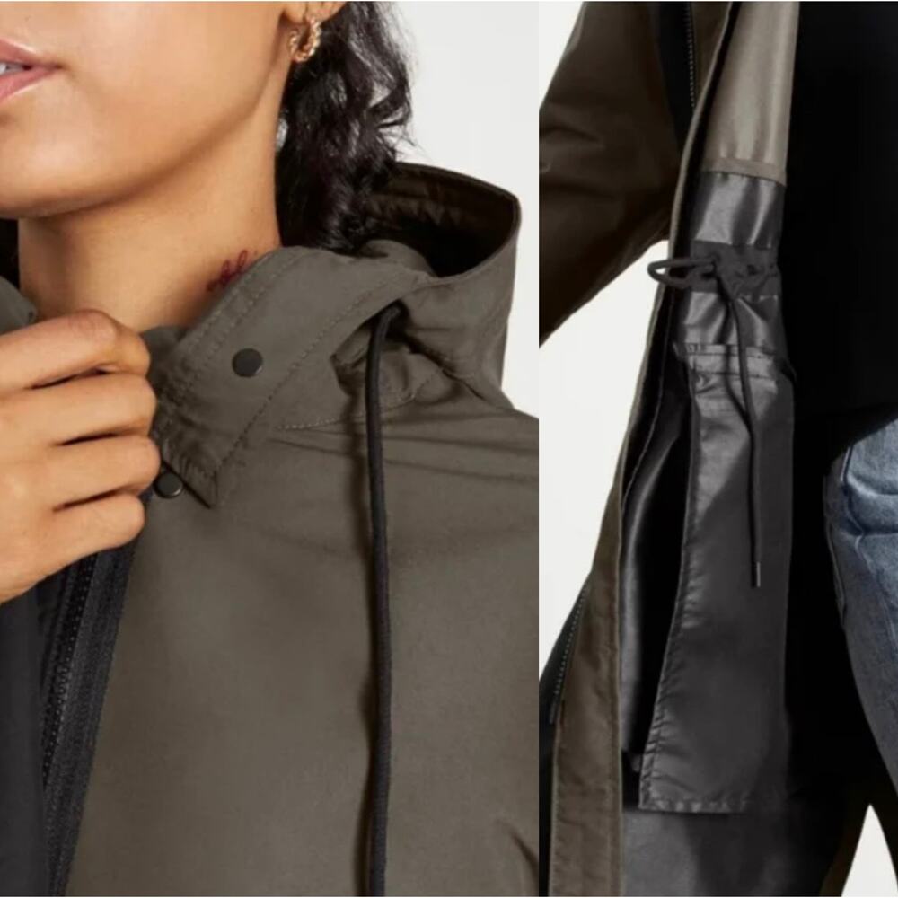 Everlane The ReNew Anorak Jacket In Forest Black Size XXS New - Picture 2 of 12